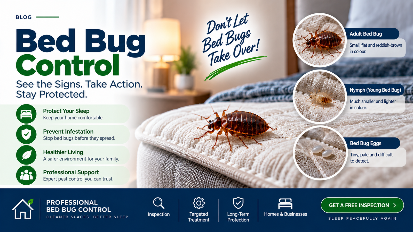 BED BUGS CAN HIDE ANYWHERE “See the Signs. Take Action. Stay Protected.”