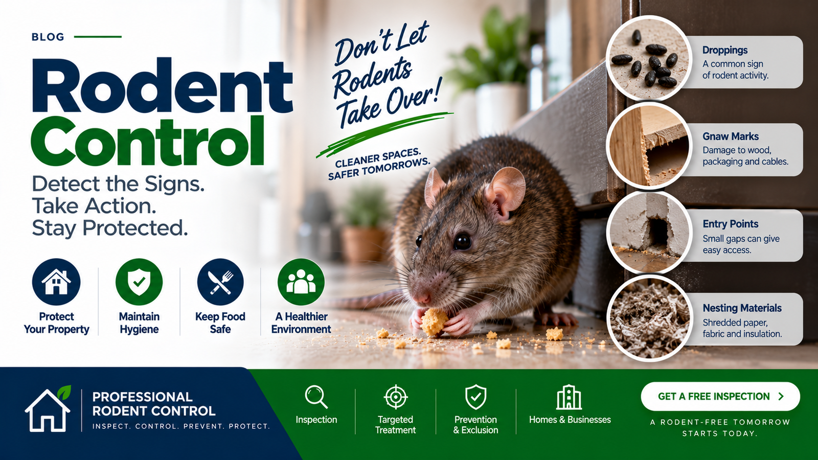 DON’T LET RODENTS TAKE OVER “Detect the Signs. Take Action. Stay Protected.”